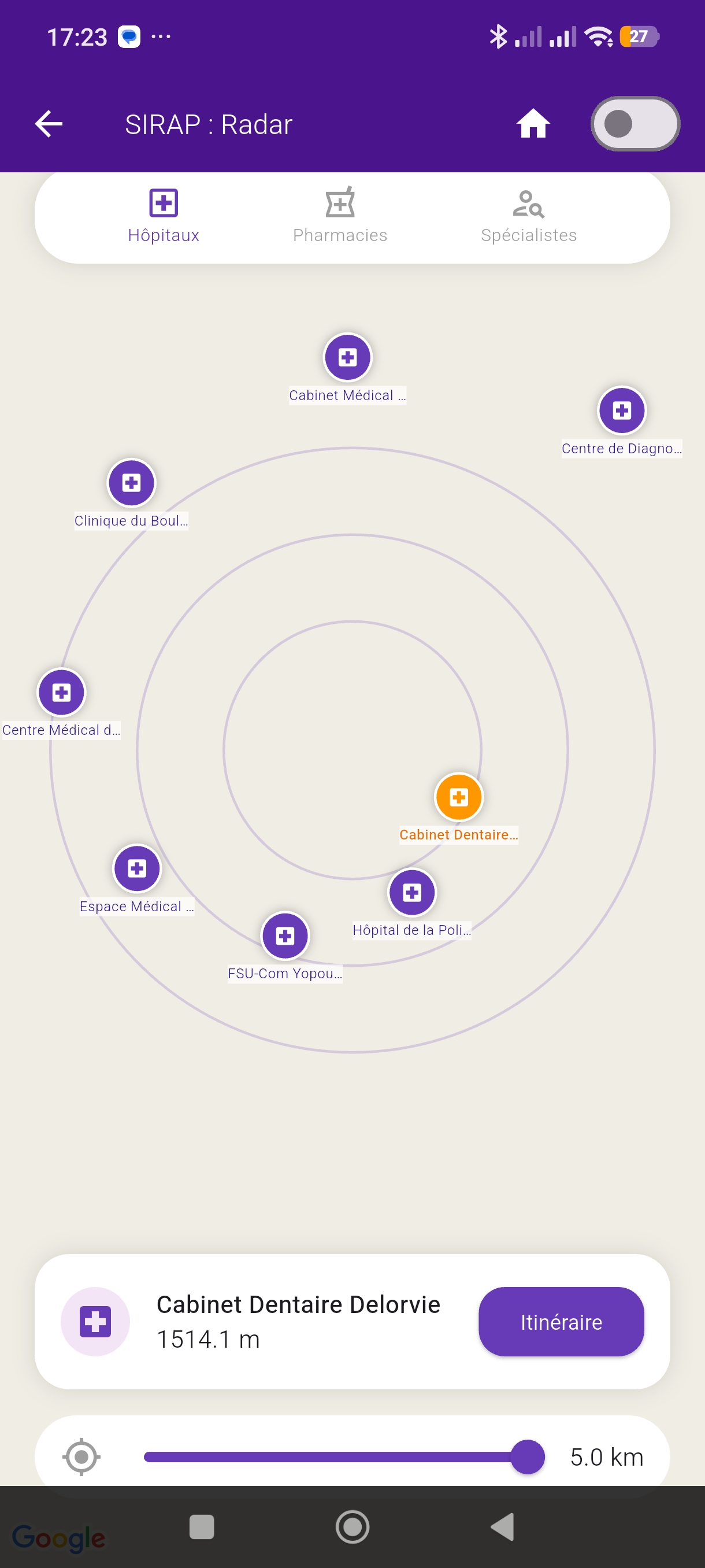 Interface SIRAP Radar